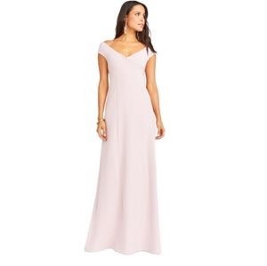 Show Me Your Mumu Zurich Knot Gown in Vintage Rose Stretch Crepe Size XL